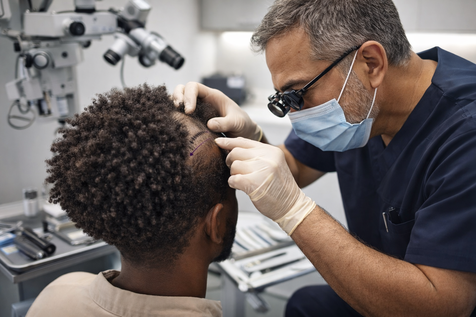 Afro hair transplant consultation in Islamabad for natural curl-preserving hair restoratio